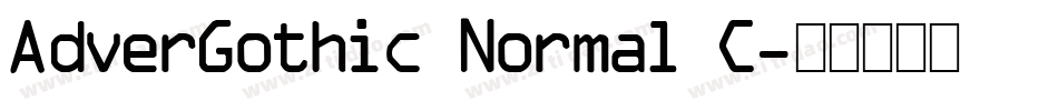AdverGothic Normal C字体转换